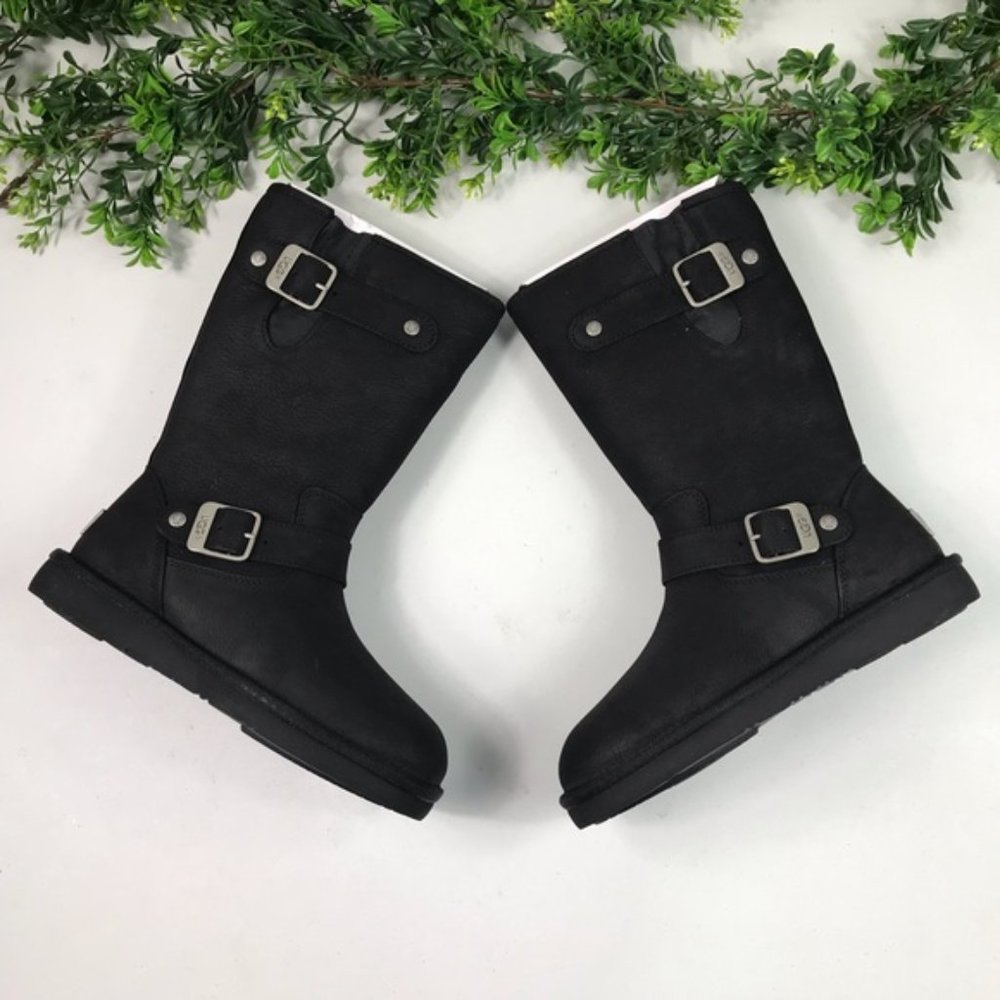 UGG Women’s Black Fur Lined Winter Boots Size 5 Brand New - Picture 7 of 8